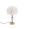 Livmore White 6cm Ball Feather Table Lamp with Plug - Sticky add to cart bar