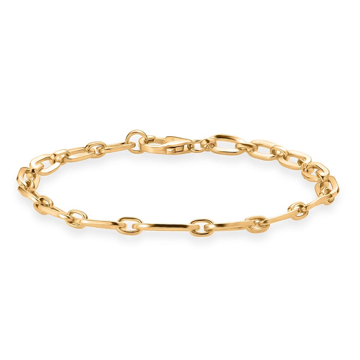 D'Joy Anchor Chain Bracelet in 18K Vermeil Yellow Gold Over Sterling Silver (7.25 In) 6.5 Grams