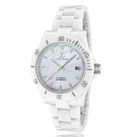Closeout Toywatch Mother of Pearl White Ceramic Automatic 41mm Watch