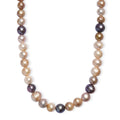 Peacock Dyed Pearl and Multi Color Dyed Pearl Necklace in Stainless Steel 18 Inches - Sticky add to cart bar