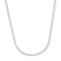 Italian Herringbone Chain Necklace in Rhodium Over Sterling Silver 10.35 Grams 20 Inches - Sticky add to cart bar