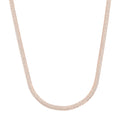 Italian Herringbone Chain Necklace in 14K Rose Gold Over Sterling Silver 10.44 Grams 20 Inches - Sticky add to cart bar
