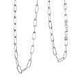 Italian Paper Clip Chain Necklace in Sterling Silver 14.94 Grams 20 Inches - Sticky add to cart bar