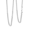 Italian Cuban Chain Necklace in Rhodium Over Sterling Silver 39.87 Grams 22 Inches - Sticky add to cart bar