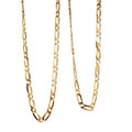 Italian Link Chain Necklace in 14K Yellow Gold Over Sterling Silver 11.30 Grams 24 Inches - Sticky add to cart bar