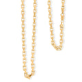 Italian Cable Link Chain Necklace in 14K Yellow Gold Over Sterling Silver 32.92 Grams 24 Inches - Sticky add to cart bar