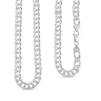Italian Cuban Link Chain Necklace in Sterling Silver 49.04 Grams 24 Inches