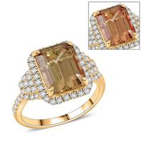 Luxoro 10K Yellow Gold AAA Turkizite, Diamond (G-H, I2) (0.51 cts) Ring (Size 10.0) 4.50 ctw