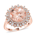 Luxoro 10K Rose Gold AAA Marropino Morganite, Diamond (G-H, I2) (0.56 cts) Ring (Size 10.0) (4.33 g) 4.84 ctw - Sticky add to cart bar
