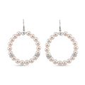 Shell Pearl  Earrings in Silvertone and Stainless Steel - Sticky add to cart bar