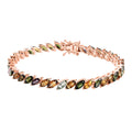 D'Joy Multi-Tourmaline 11.50 ctw Bracelet in 18K Vermeil Rose Gold Over Sterling Silver (6.50 In) - Sticky add to cart bar