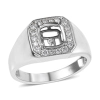 Luxuriant 950 Platinum Diamond (VS) Mounting Ring (Size 10) 0.34 ctw