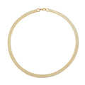 Mega Clearance Italian 10K Yellow Gold Greek Key 6mm Omega Mesh Necklace (18 Inches) (4 g) - Sticky add to cart bar
