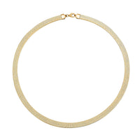 Mega Clearance Italian 10K Yellow Gold Greek Key 6mm Omega Mesh Necklace (18 Inches) (4 g)