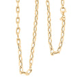Italian Faceted Mirror Link Oval Necklace in 10K Yellow Gold 5.34 Grams 20 Inches - Sticky add to cart bar
