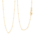 Italian Beaded Chain Necklace in 10K Yellow Gold 20 Inches 1.2 Grams - Sticky add to cart bar