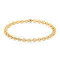 Italian Adjustable 18K Yellow Gold Mesh Stretch Bangle Bracelet (1.7 g) - Sticky add to cart bar