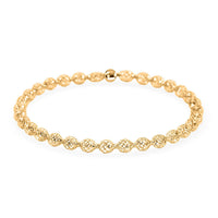 Italian Adjustable 18K Yellow Gold Mesh Stretch Bangle Bracelet (1.7 g)
