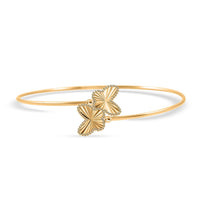 Italian 10K Yellow Gold Bypass Butterfly Flex Bangle Bracelet (7.0 In) (2.9 g)