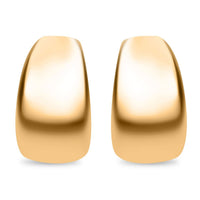 Italian 10K Yellow Gold Mirror Shield Earrings (2.47 g)
