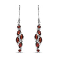 Sajen Silver Mozambique Garnet 6.70 ctw Earrings in Rhodium Over Sterling Silver - Sticky add to cart bar
