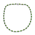 D'Joy Chrome Diopside and Moissanite 30.60 ctw Necklace in Rhodium Over Sterling Silver 18 Inches - Sticky add to cart bar