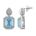 Chairman Vault Collection Certified & Appraised Rhapsody AAAA Santa maria Aquamarine and E-F VS Diamond 15.53 ctw Earrings in 950 Platinum 17.51 Grams - Sticky add to cart bar