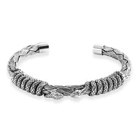 Bali Legacy Snake Cuff Bracelet in Sterling Silver (7.25 In) 41.40 Grams