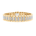 White Diamond 1.00 ctw Bracelet in 14K YG Over and Sterling Silver (8.50 In) - Sticky add to cart bar