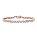 White Diamond 0.25 ctw Bracelet in 14K Rose Gold Over Sterling Silver (7.25 In) - Sticky add to cart bar