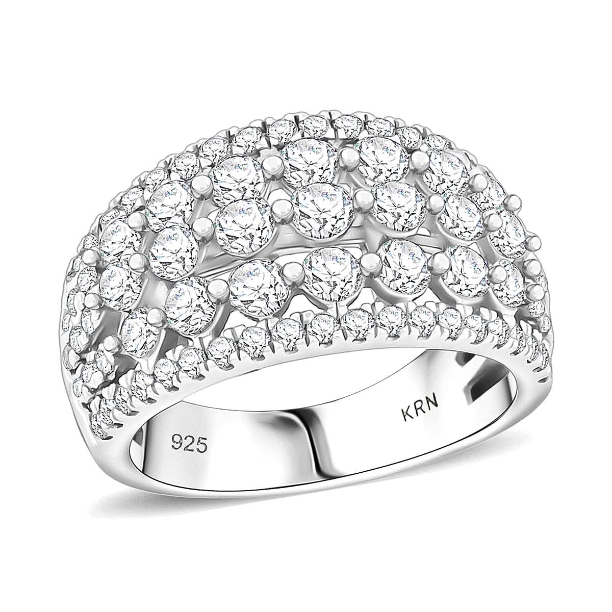 White Diamond 2.00 ctw Ring in Sterling Silver (Size 6.0)