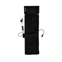 Livmore 3Pcs Set - Black Faux Leather Massage Mat with 20 Kneading Massage Heads and 2 Working Modes
