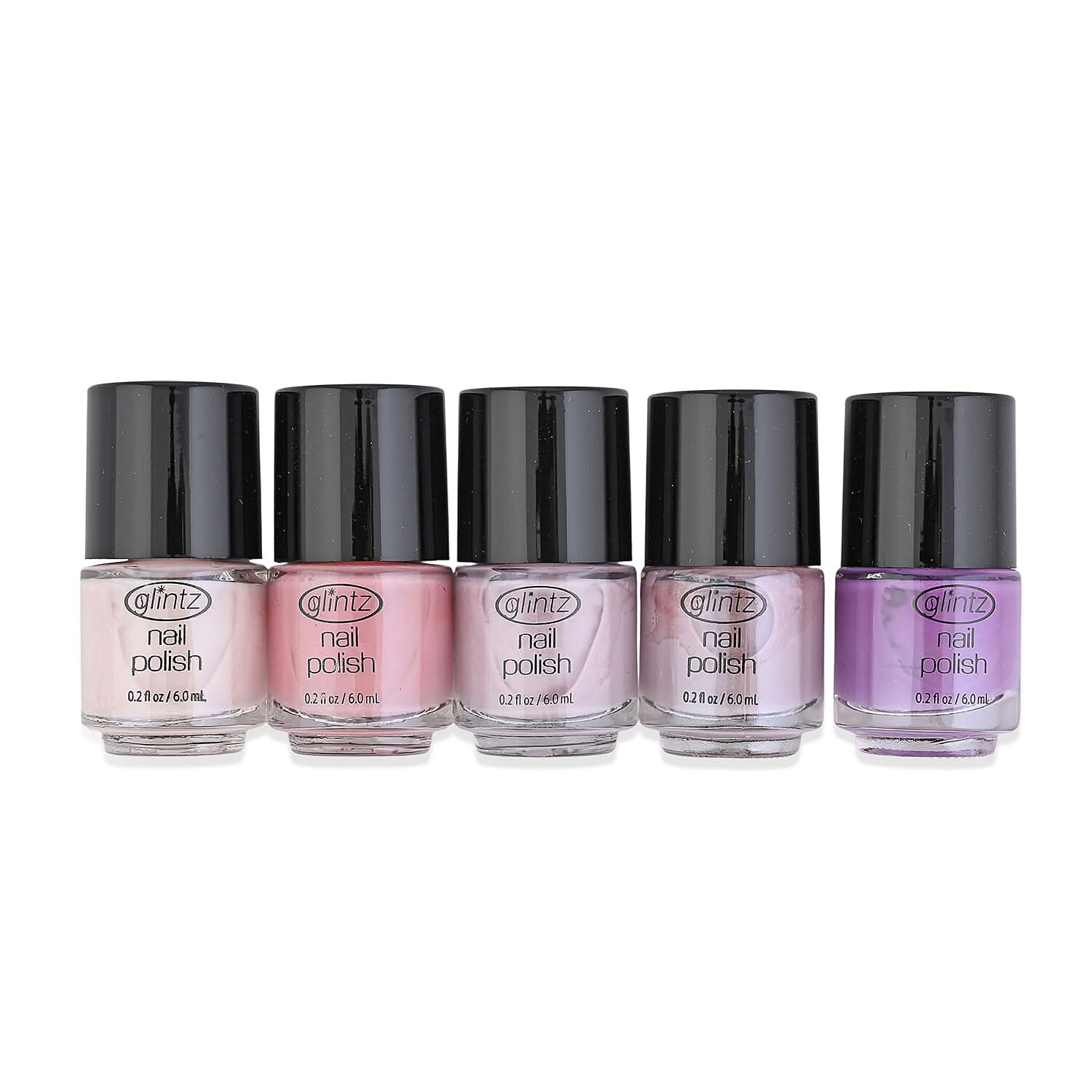 Glintz Bare Shades 5 Piece 0.2 Fl oz. Nail Polish Boxed Set
