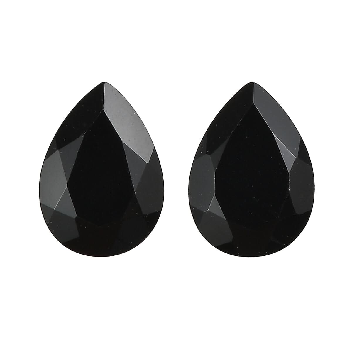 Black Onyx Set of 2 (Pear 7x5 mm) 1.06 ctw Loose Gemstone