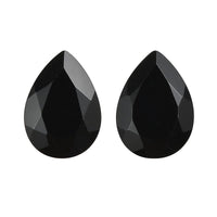 Black Onyx Set of 2 (Pear 7x5 mm) 1.06 ctw Loose Gemstone