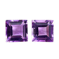 Bolivian Amethyst Set of 2 (Sqr 5 mm) 1.13 ctw Loose Gemstone - Sticky add to cart bar