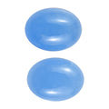 AA Dyed Light Blue Color Jade Set of 2 (Ovl 8x6 mm) 3.00 ctw Loose Gemstone - Sticky add to cart bar