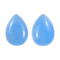 Dyed Light Blue Color Jade Set of 2 (Pear 7x5 mm) 1.84 ctw Loose Gemstone - Sticky add to cart bar