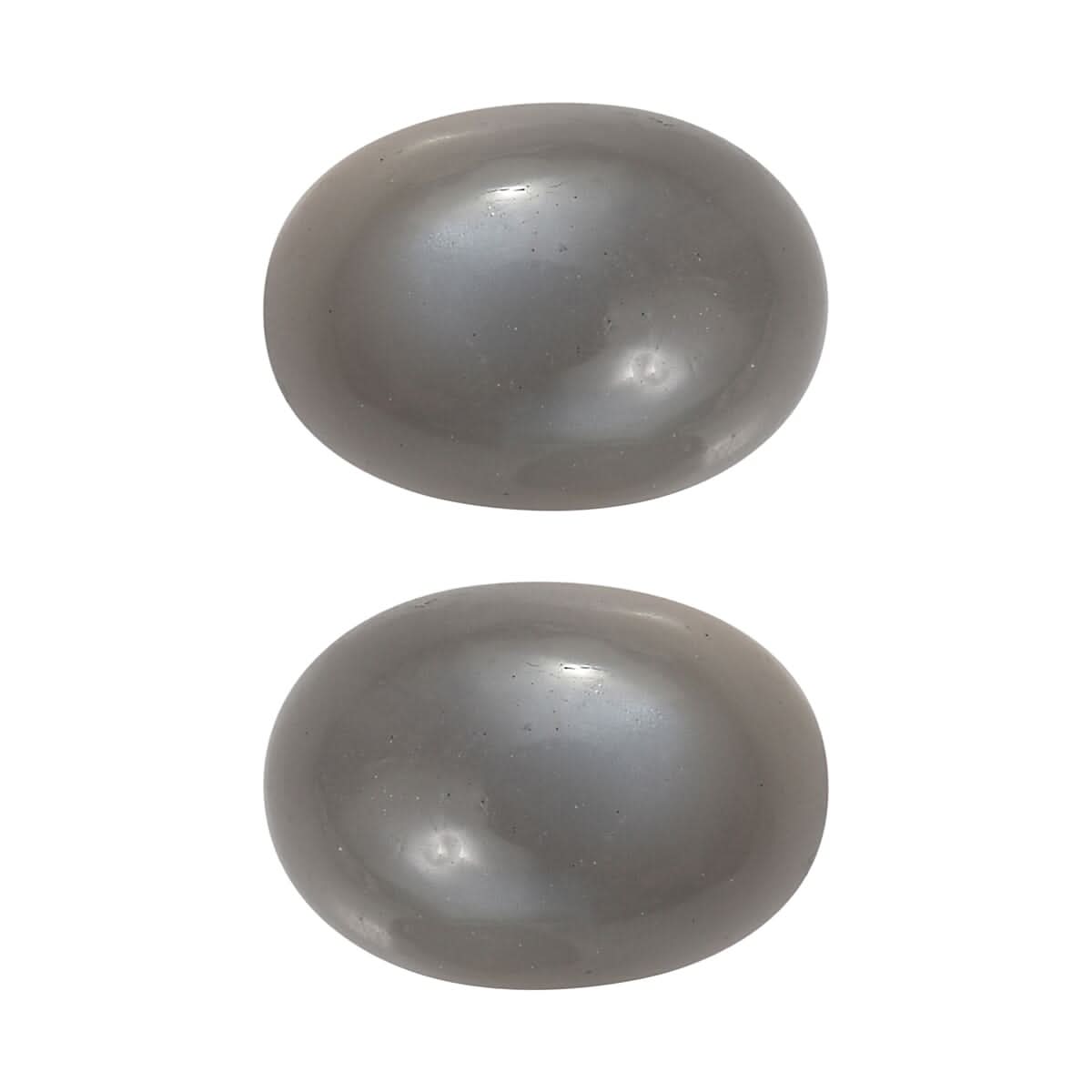 Grey Moonstone Set of 2 (Ovl 7x5 mm) 1.85 ctw Loose Gemstone