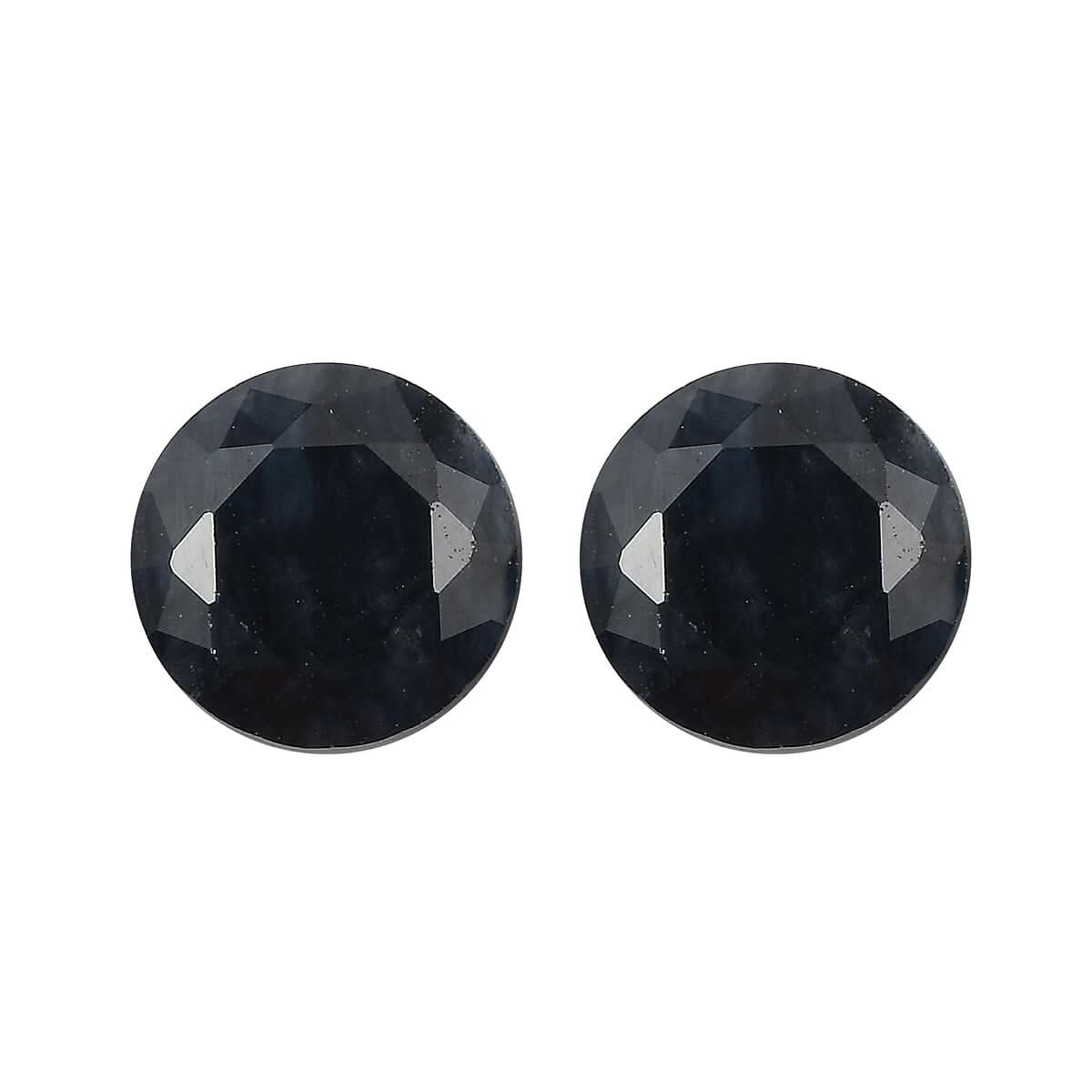 Midnight Sapphire Set of 2 (Rnd 5 mm) 1.51 ctw Loose Gemstone