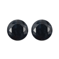 Midnight Sapphire Set of 2 (Rnd 5 mm) 1.51 ctw Loose Gemstone