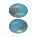 Mojave Blue Turquoise Set of 2 (Ovl 8x6 mm) 2.56 ctw Loose Gemstone - Sticky add to cart bar