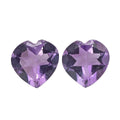 Bolivian Amethyst Set of 2 (Hrt 7 mm) 1.85 ctw Loose Gemstone - Sticky add to cart bar