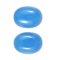 AAA Dyed Light Blue Color Jade Set of 2 (Ovl 8x6 mm) 3.00 ctw Loose Gemstone - Sticky add to cart bar