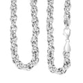 D'Joy Fancy Oval Link Infinity Twist Chain Necklace in Sterling Silver 28.61 Grams 20 Inches - Sticky add to cart bar