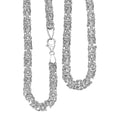 D'Joy Sterling Silver Byzantine Weave Chain Necklace 20 Inches 38.31 Grams - Sticky add to cart bar