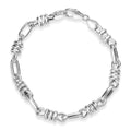 D'Joy Sterling Silver Fancy Knotted Bond Chain Bracelet (7.25 In) 7.90 Grams - Sticky add to cart bar