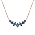 Luxuriant Lab Grown Blue Diamond (IR) VS 1.00 ctw Necklace in 18K Vermeil Rose Gold Over Sterling Silver 20 Inches - Sticky add to cart bar