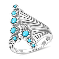 GP Artisann Crafted Sleeping Beauty Turquoise 0.55 ctw Ring in Sterling Silver (Size 10.0)