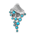 GP Capri Collection Artisan Crafted Sleeping Beauty Turquoise 0.80 ctw Pendant without Chain in Sterling Silver - Sticky add to cart bar
